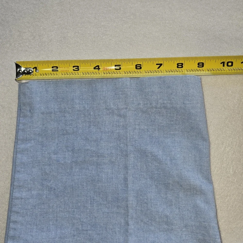 Vtg LANDS END Pleated Chino Pants 38x32 Made in USA Blue Old Money Dad Aesthetic